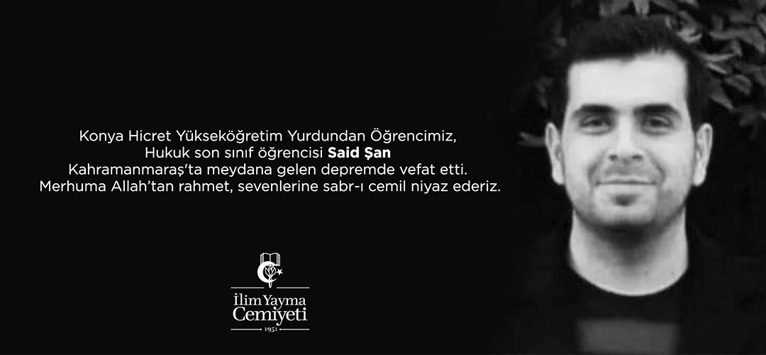 Hukuk Son Sınıf Öğrencimiz Said Şan Vefat Etti resim